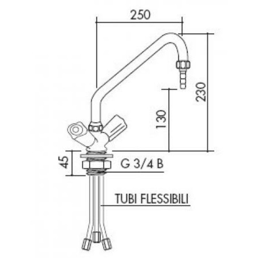 [80 -125225-SA-clinical] TOF 1000/281 - Single hole mixer - low pressure